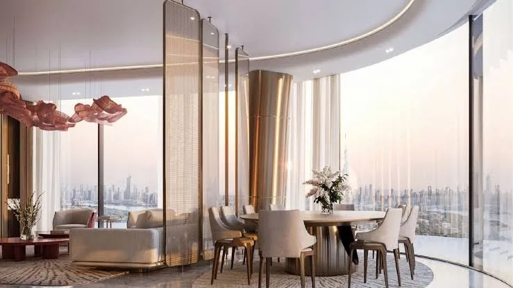 Binghatti Skyblade 3 Bedroom Apartment — living area