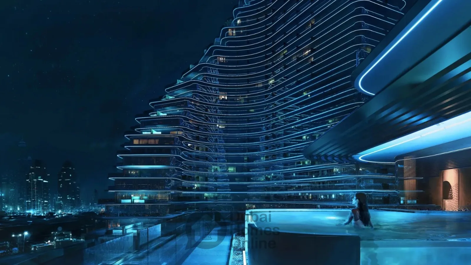 Binghatti Skyflame — building exterior