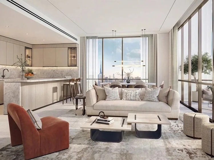 Binghatti Vintage 1 Bedroom Apartment — living room